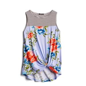 Pink Clover by Stitch Fix Pallas Knot Front Knit Top Sz M